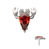 Titanium Threadless Prong Set Gem Lobster Top