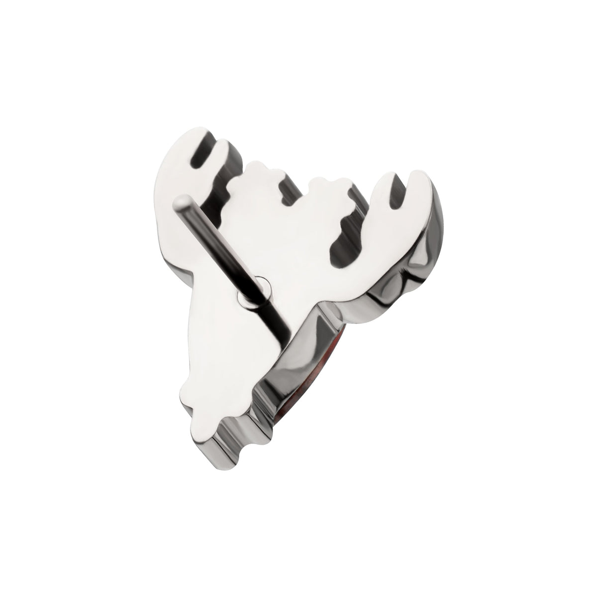 Titanium Threadless Prong Set Gem Lobster Top