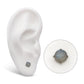 Titanium Threadless Prong Set Natural Labradorite Stone Top