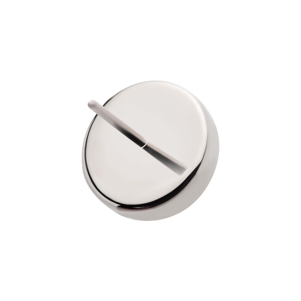 Titanium Threadless Bezel Set Natural Amethyst Stone Top