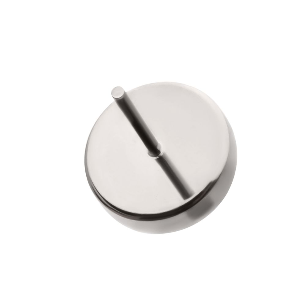 Titanium Threadless Bezel Set Round Natural Stone Top