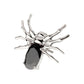 Titanium Threadless Spider Top with 4-Prong Oval CZ