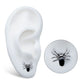 Titanium Threadless Spider Top with 4-Prong Oval CZ