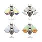 Titanium Threadless Bee with Prong Set Teardrop Shape CZ/Opal Wings Top
