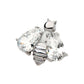 Titanium Threadless Bee with Prong Set Teardrop Shape CZ/Opal Wings Top