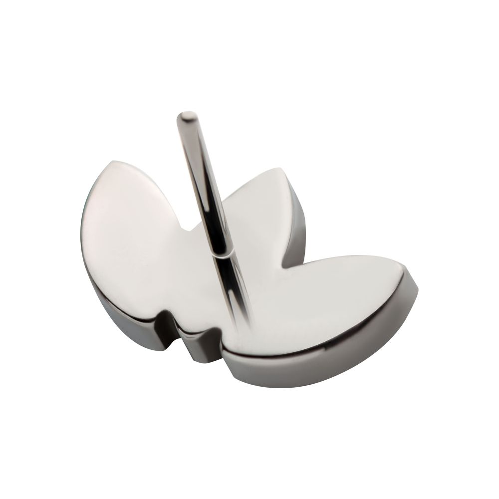 Titanium Threadless Hammered Marquise 3-Cluster Top