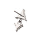 Titanium Threadless Double Triangle Prong Set CZ Dangle Top