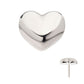 Titanium Threadless Puffed Heart Top