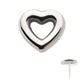 Titanium Threadless Hollow Heart Top