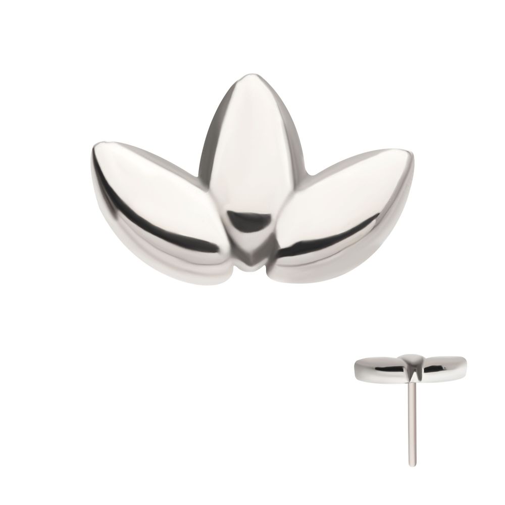 Titanium Threadless Fan Shape Petals 3-Cluster Top