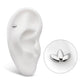 Titanium Threadless Fan Shape Petals 3-Cluster Top