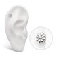 Titanium Threadless 8 Petal Flower Shape Top