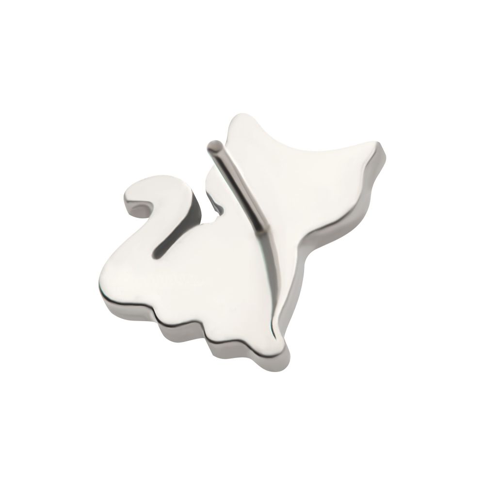 Titanium Threadless Sitting Cat Shape Top