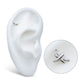Titanium Threadless Prong Set Marquise CZ Dragonfly Top