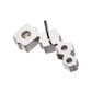 Titanium Threadless Prong Set Princess Cut Gem Staggered 4-Cluster Top