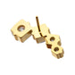 24Kt Gold PVD Titanium Threadless Prong Set Princess Cut Gem Staggered 4-Cluster Top