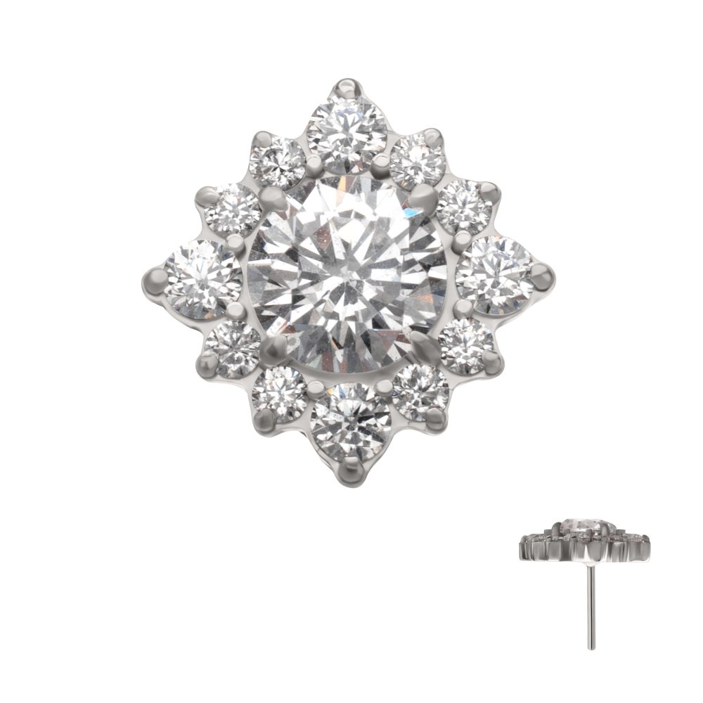 Titanium Threadless Radiant Cluster Top