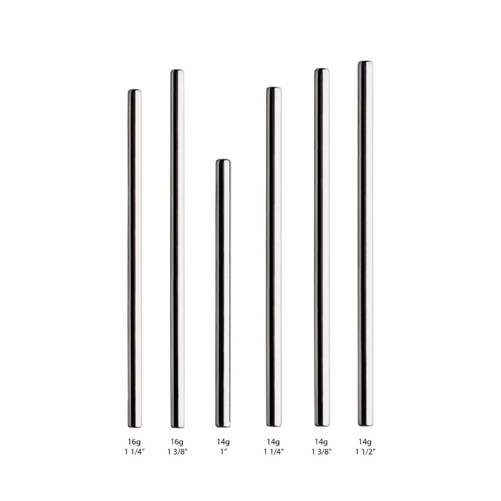 Titanium Threadless Industrial Barbell Bar