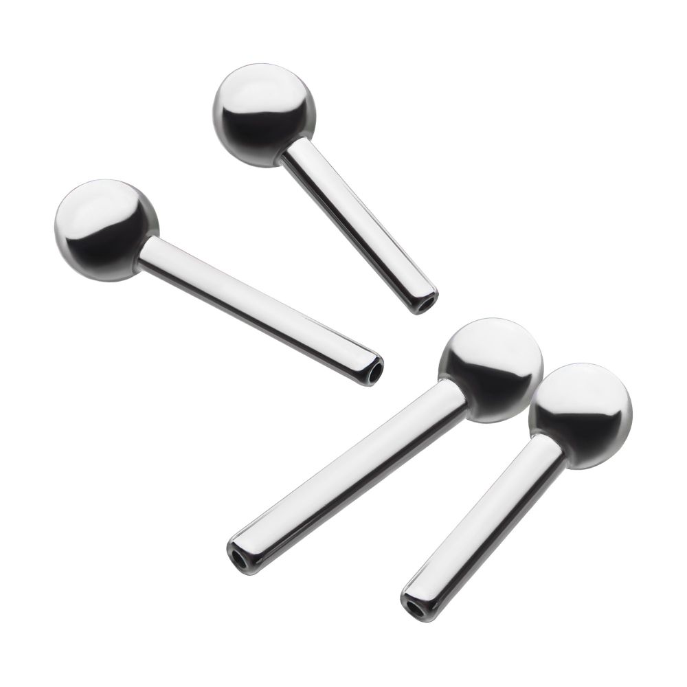 Titanium-Threadless Straight Barbell with one Attached Ball