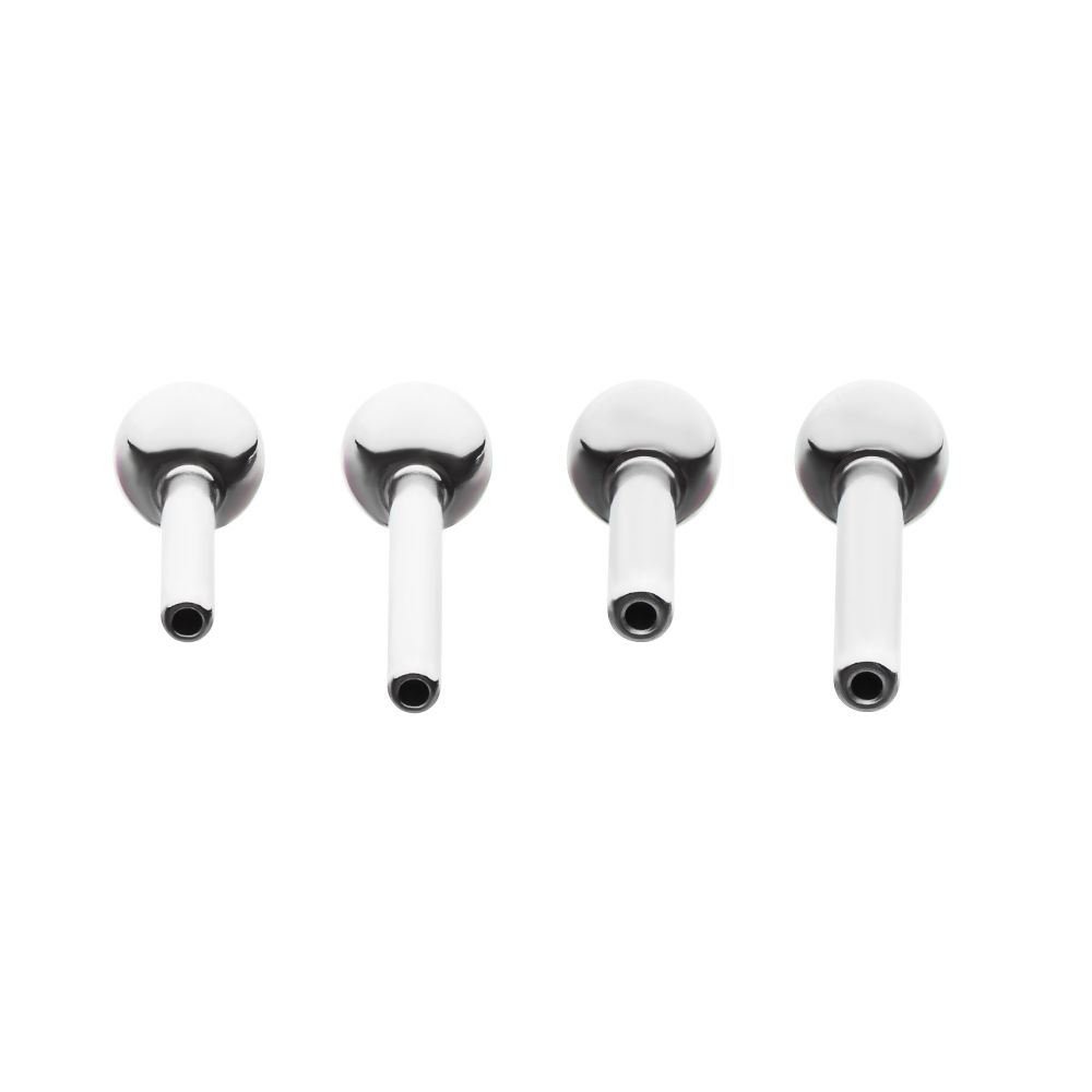 Titanium-Threadless Straight Barbell with one Attached Ball