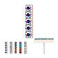 Titanium Threadless Prong Set Crystal/CZ/Opal 5-Cluster Bar Top