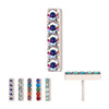 Titanium Threadless Prong Set Crystal/CZ/Opal 5-Cluster Bar Top
