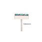 Titanium Threadless Prong Set Crystal/CZ/Opal 3-Cluster Bar Top