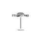Titanium Threadless Milgrain Edge Star Top with Prong Set CZ Gem