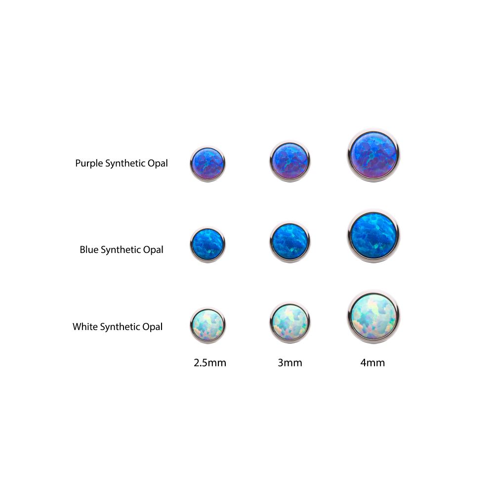 Titanium Threadless with Bezel Set AAA CZ Top