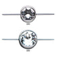Titanium Threadless Bezel Set Swarovski Crystal Connector