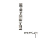Titanium Threadless Triple Baguette Gem Dangle Top