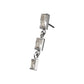 Titanium Threadless Triple Baguette Gem Dangle Top