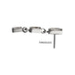 Titanium Threadless Triple Baguette Gem Dangle Top