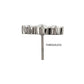 Titanium Threadless Triple Baguette Prong Set Gem Top