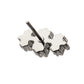 Titanium Threadless Triple Baguette Prong Set Gem Top