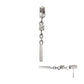 Titanium Threadless Prong Set Gem Baguette Top with Round Gem & Bar Dangle