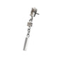 Titanium Threadless Prong Set Gem Baguette Top with Round Gem & Bar Dangle