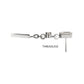 Titanium Threadless Prong Set Gem Baguette Top with Round Gem & Bar Dangle