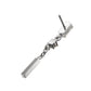 Titanium Threadless Prong Set Gem Baguette Top with Round Gem & Bar Dangle