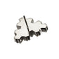 Titanium Threadless Round & Baguette Cluster Gem Radiant Beam Top