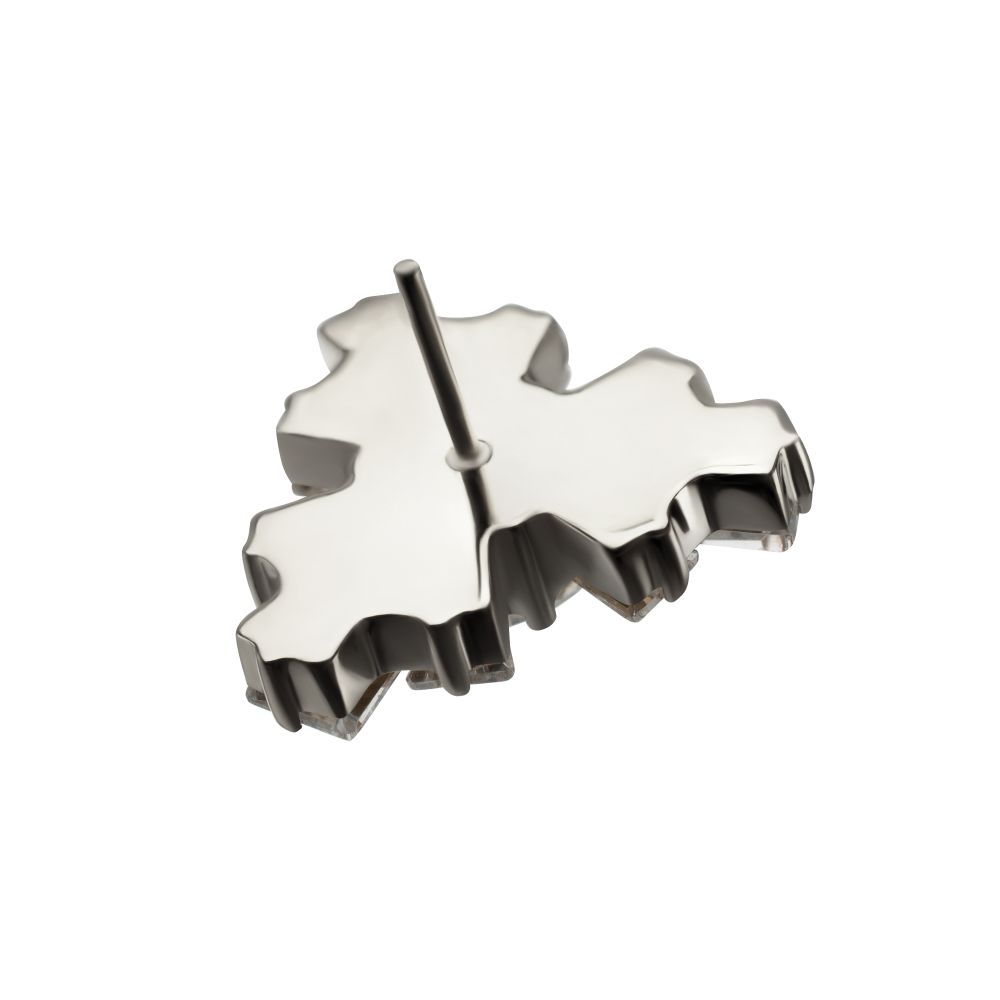 Titanium Threadless Round & Baguette Cluster Gem Radiant Beam Top