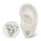 Titanium Threadless Round & Baguette Cluster Gem Radiant Beam Top