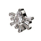 Titanium Threadless Teardrop & Baguette Cluster Gem Sunray Top