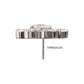 Titanium Threadless Teardrop & Baguette Cluster Gem Sunray Top