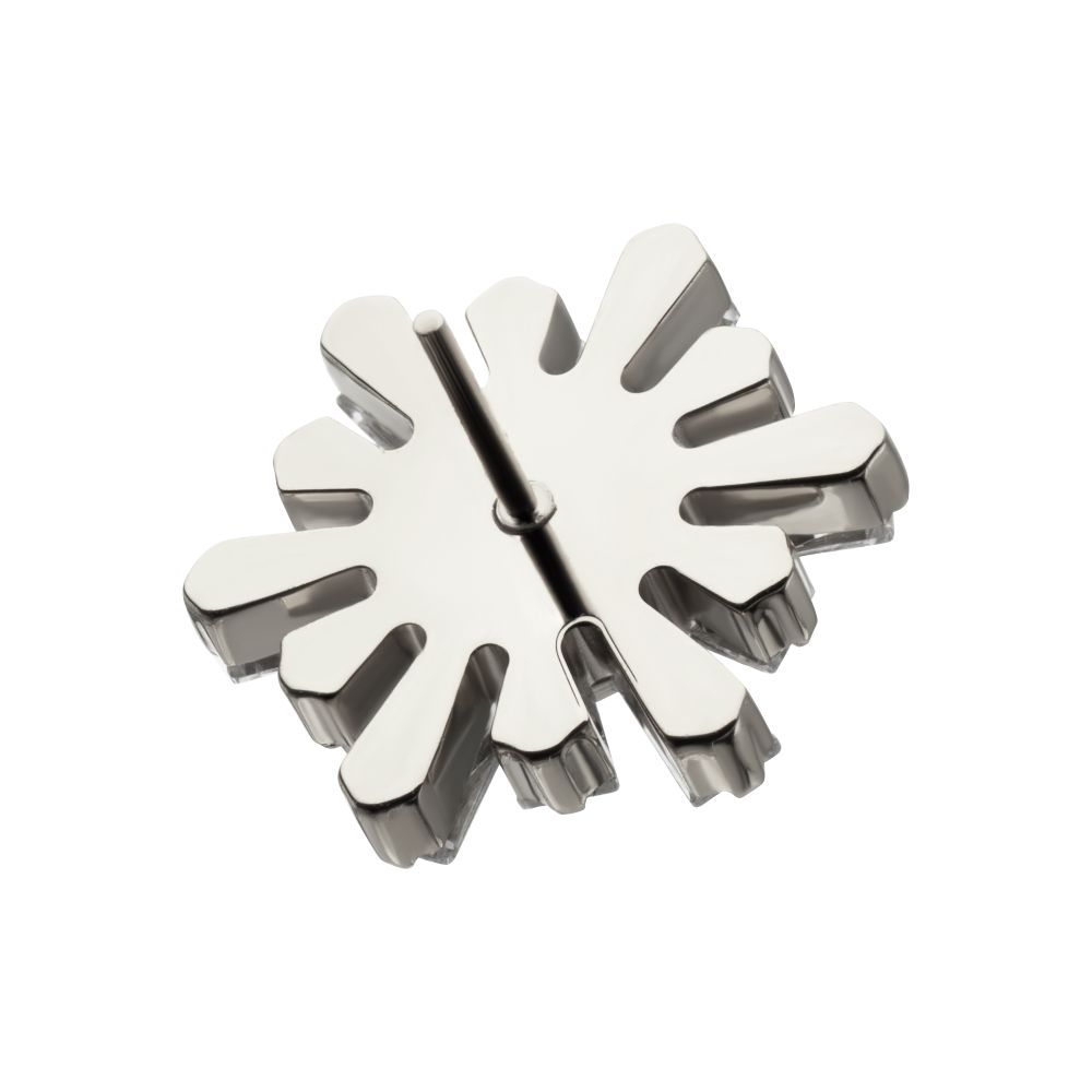 Titanium Threadless Round & Baguette Cluster Gem Sunburst Top