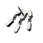 Titanium Threadless 3-Cluster Baguette Prong Set Gem Top with Dangle Gem