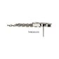 Titanium Threadless 5-Cluster Baguette Prong Set Gem Top with Chain Dangle