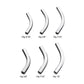 Titanium Threadless Curve Bar Only