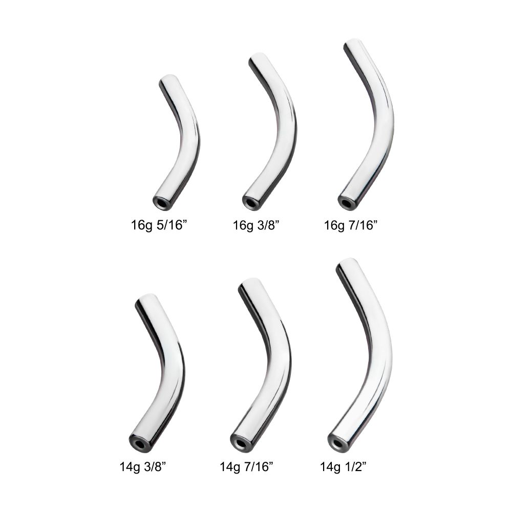 Titanium Threadless Curve Bar Only