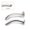 Titanium Threadless with Fixed Disk Floating Navel Bar
